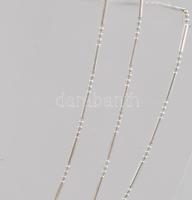 Ezüst (Ag) háromszálas golyós-pálcikás nyaklánc h: 40cm + egyszálas karkötő h: 18cm, jelzett, nettó ...