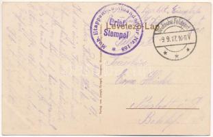 1917 Szászszentlászló, Gross-Lasseln, Laslea; Ev. Pfarrhaus Kirche A. B. Verlag von Joseph Briegel /...