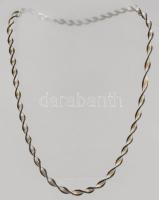Ezüst (Ag) csavartmintás nyaklánc, h:44,5cm, jelzett, nettó 10,8g