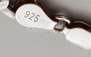 Ezüst (Ag) masszív lapos pancer nyaklánc, h: 49 cm, jelzett, nettó 26,6g