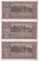 1945. 100P (5x) sorszámkövetők "E 091 053764 - 053768" T:AU, XF
Adamo P18