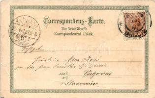 1898 (Vorläufer) Brno, Brünn; Theater, Spielberg / theatre, Spilberk castle. O.Z.M. Art Nouveau, flo...