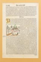 Padua (Padova) képét á bemutató lap Münster, Sebastian: Cosmographiae. Basel, 1580. , fametszet, papír, .színezett fametszetű képpel Lap méret 20x31 cm paszpartuban