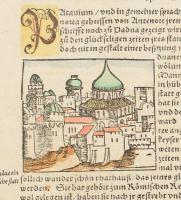Padua (Padova) képét á bemutató lap Münster, Sebastian: Cosmographiae. Basel, 1580. , fametszet, pap...