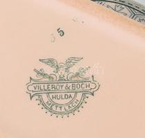 Villeroy &amp; Boch szecessziós fogkefetartó, jelzett, lepattanással, sérüléssel, h: 22,5 cm