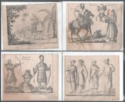 19 db litográfia, világutazó könyvéből. Érdekes, főleg ázsiai, távol-keleti képek: Baskíria, Szumátra, Jáva, stb. Litográfia, papír. Képek mérete kb 14x12 cm