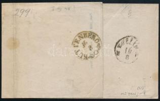 1859 2kr sárga II. nyomtatványon / on printed matter "PESTH" - "KUTTENBERG"