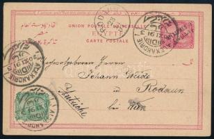 1891 Díjkiegészített díjjegyes levelezőlap Ausztriába / PS-card with additional franking to Austria