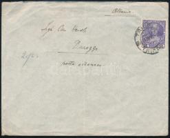 1914 Levél Ausztriából Albániába, 4 db albán portóval, kék bélyegzéssel / Cover from Austria to Alba...