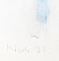 Misch Ádám (1935-1995): Minden nap újra (Täglich wieder), 1984. Akril, ceruza, kréta, papír, jelezve...