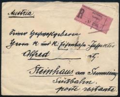 ~1917 Ajánlott levél / Registered cover