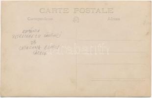 Hosszúfalu, Satulung (Négyfalu, Sacele); társaság asztalnál, zenészek / company at the table, musici...