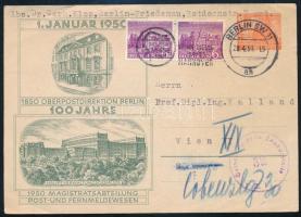 1951 Díjkiegészített díjjegyes levelezőlap / PS-card with additional franking