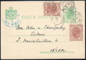 1903 Díjkiegészített díjjegyes levelezőlap / PS-card with additional franking