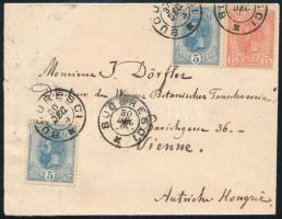 1896 Levél 3 db bélyeggel / Cover