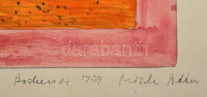 Misch Ádám (1935-1995): Bozhentsi (Bojentsi, Bulgária), 1979. Vegyes technika, kollázs, papír, jelez...