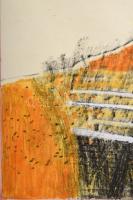 Misch Ádám (1935-1995): Bozhentsi (Bojentsi, Bulgária), 1979. Vegyes technika, kollázs, papír, jelez...