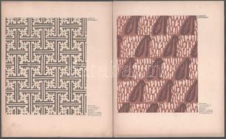 4 tábla linómetszet a Díszítőművészet 1900-körüli számaiból. dekoratív alkalmazott grafika gyűjtemén...