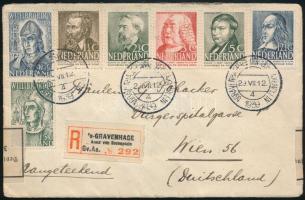 1939 Ajánlott cenzúrázott levél 7 db bélyeggel / Registered censored cover with 7 stamps