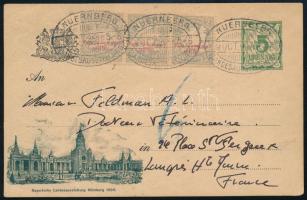 1896 Díjkiegészített díjjegyes levelezőlap / PS-card with additional franking