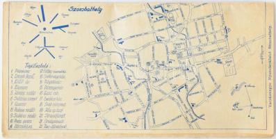 Régi szombathelyi városi prospektus térképpel és reklámokkal