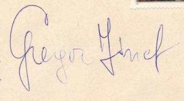 Gregor József (1940-2006) operaénekes aláírása 1984 opera FDC-n