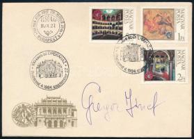 Gregor József (1940-2006) operaénekes aláírása 1984 opera FDC-n
