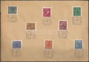 1943 Honvéd Haditudósító kiállítás emléklap, térkép, hátoldalán alkalmi bélyegzéssel.