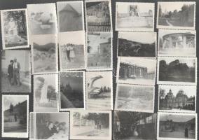 cc 1950 50 db városképes fotó, nagyrészt Budapest, 6x9 cm