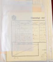 ca 1930-1950 Okmánygyűjtemény, sok városi illetékbélyeggel, igényes gyűrűs berakóban. kb 20 db