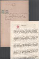 ca 1870-1920 10 db okmánybélyeges irat többféle kiadásból