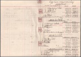 ca 1870-1920 10 db Miskolc környéki okmánybélyeges irat többféle kiadásból