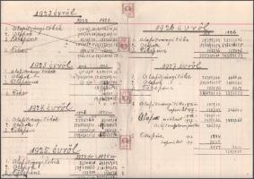 ca 1870-1920 10 db Miskolc környéki okmánybélyeges irat többféle kiadásból