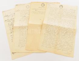 1851-1855 5 db szignettás okmány