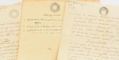 1851-1855 5 db szignettás okmány