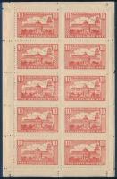 Zenta városi illetékbélyeg a 20-as évekből két kisív