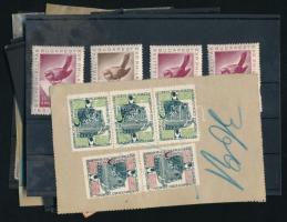 Parafilatéliai tétel, benne Ut Regnet tömbök, hadsegély és külföldi levélzárók stb.