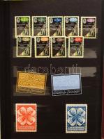 1914-1918 Tartalmas világháborús propaganda levélzáró és segély bélyeg gyűjtemény, közepes berakóban, magyar, osztrák, német