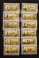 1914-1918 Tartalmas világháborús propaganda levélzáró és segély bélyeg gyűjtemény, közepes berakóban...