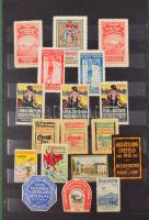 1912-1913 Gyönyörű szép külföldi levélzáró gyűjtemény (316db) berakóban / Collection of poster stamp...