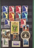 1912-1913 Gyönyörű szép külföldi levélzáró gyűjtemény (316db) berakóban / Collection of poster stamp...