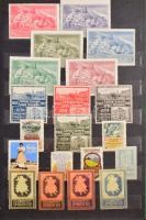 1912-1913 Gyönyörű szép külföldi levélzáró gyűjtemény (316db) berakóban / Collection of poster stamp...