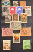 1912-1913 Gyönyörű szép külföldi levélzáró gyűjtemény (316db) berakóban / Collection of poster stamp...