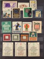 1912-1913 Gyönyörű szép külföldi levélzáró gyűjtemény (316db) berakóban / Collection of poster stamp...