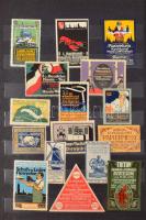 1912-1913 Gyönyörű szép külföldi levélzáró gyűjtemény (316db) berakóban / Collection of poster stamp...