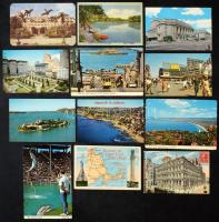 USA Cipősdoboz tele modern és régebbi, régi képeslapokkal, legalább 700 db