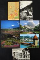 Kis vegyes képeslap tétek, benne magyar és külföldi városképek, kevés üdvözlőlap, üdvözlő kártyák, fotólapok, stb., régiek is