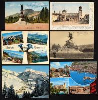 Olaszország 250-300 képeslap sok régivel, képeslap füzetek és kis képes füzetek klf. országokból