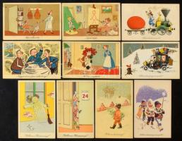 600-700 db kisméretű üdvözlő és motívum lap az 50-60-as évekből