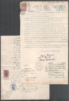 ca 1860-1900 12 db magyar és német okmánybélyeges okmány